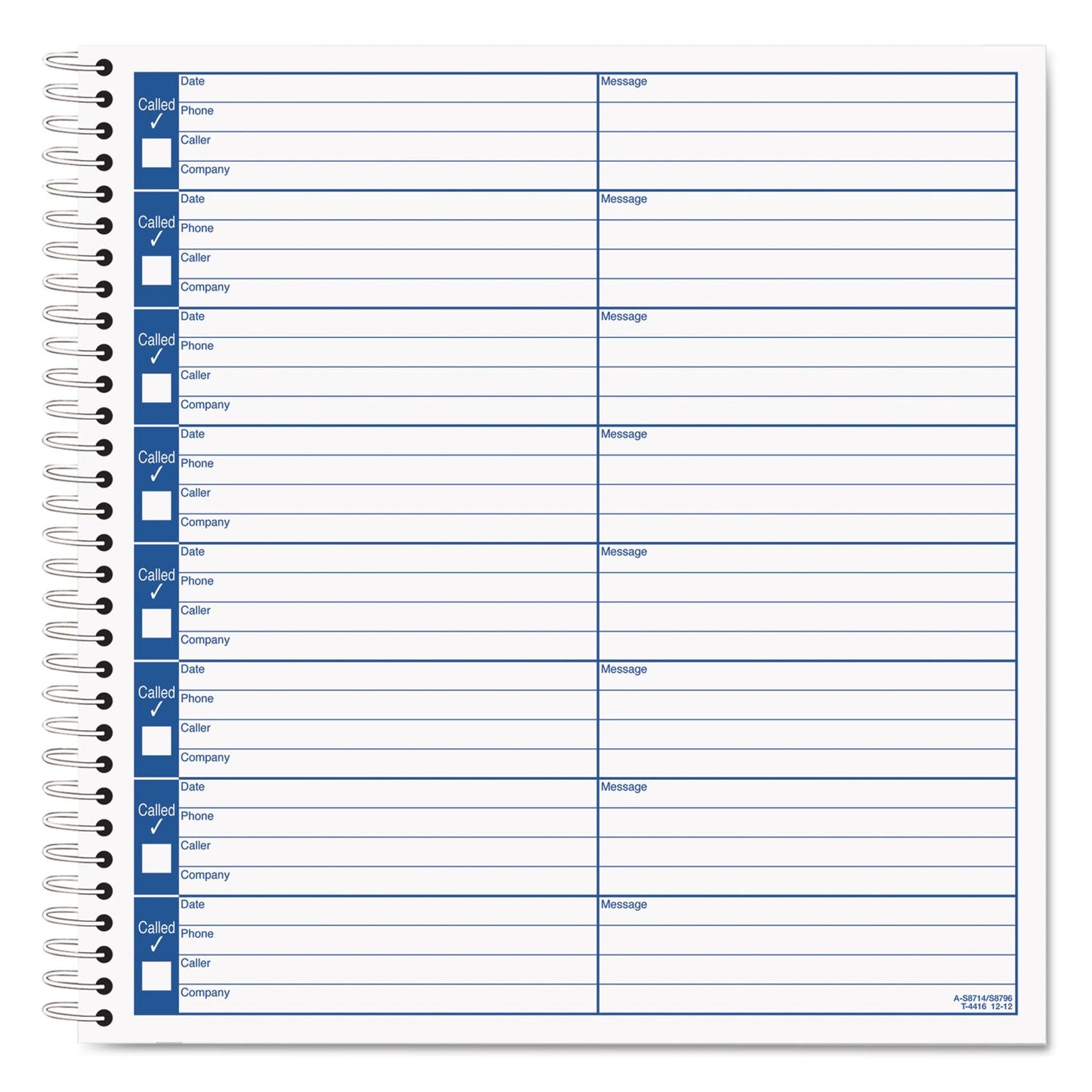 TOPS Voice Message Log Books, 8.5 x 8.25, 1/Page, 800 Forms