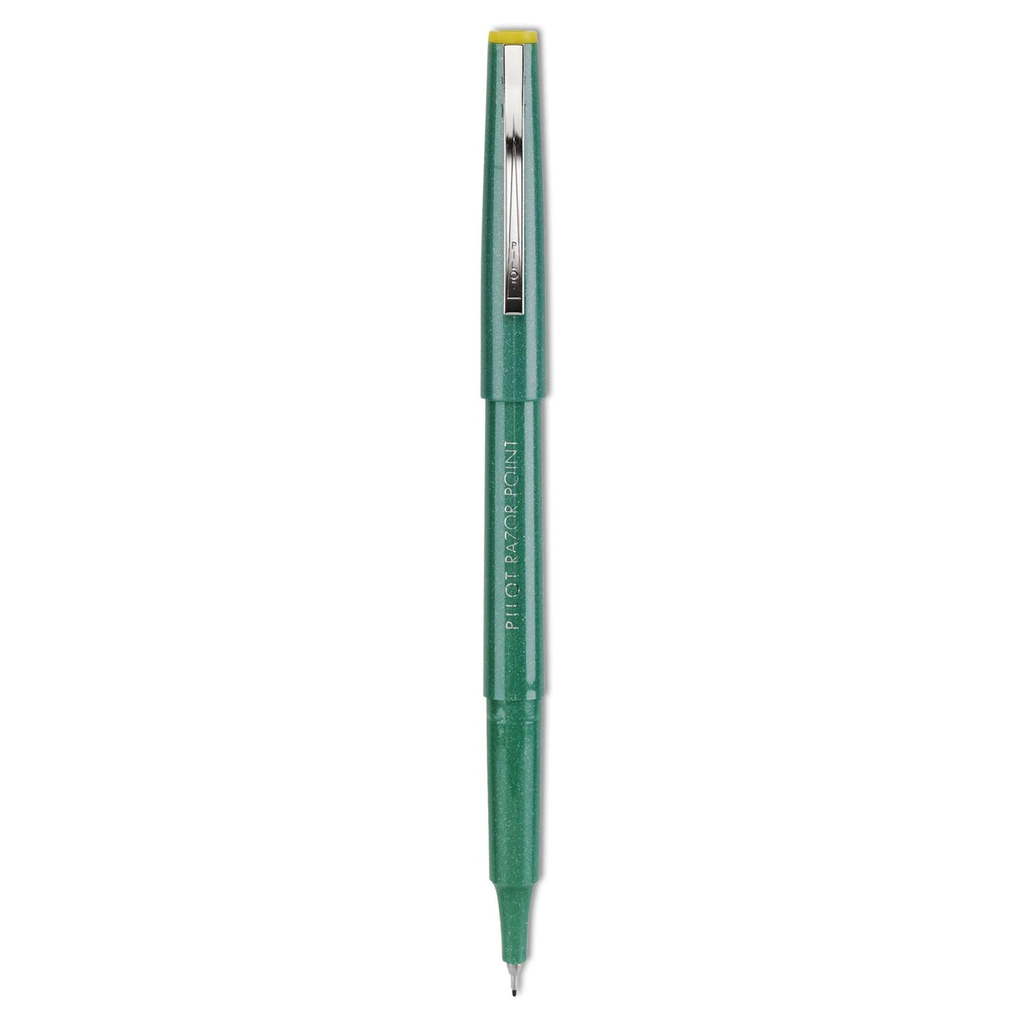 Pilot Razor Point Fine Line Porous Point Pen, Stick, Extra-Fine 0.3 mm, Green Ink, Green Barrel, Dozen
