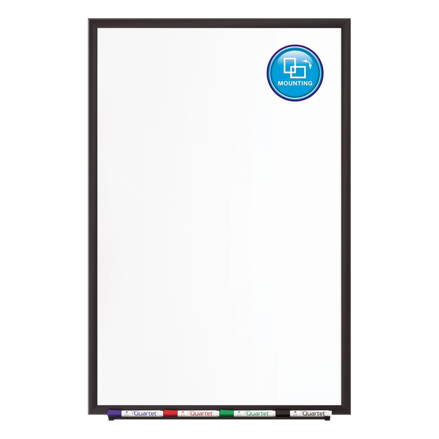 Quartet Classic Porcelain Magnetic Whiteboard, 72 x 48, Black Aluminum Frame