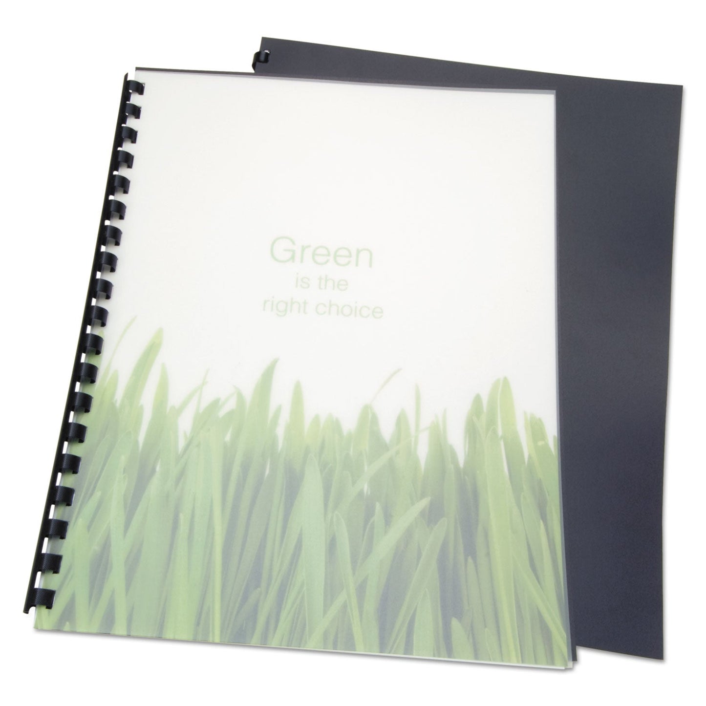 GBC 100% Recycled Poly Binding Cover, Black, 11 x 8.5, Unpunched, 25/Pack