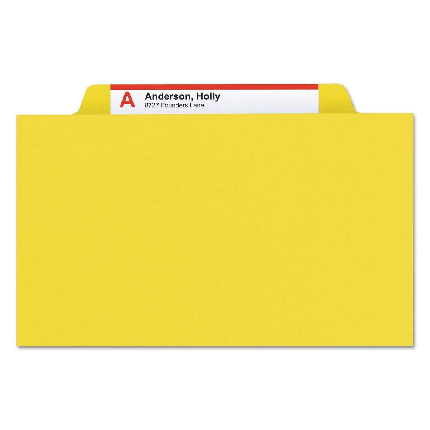 Smead Eight-Section Pressboard Top Tab Classification Folders with SafeSHIELD Fasteners, 3 Dividers, Legal Size, Yellow, 10/Box