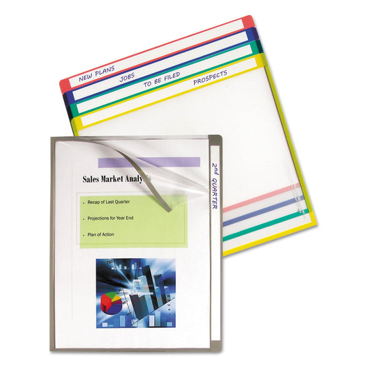 C-Line Write-On Project Folders, Straight Tab, Letter Size, Assorted Colors, 25/Box