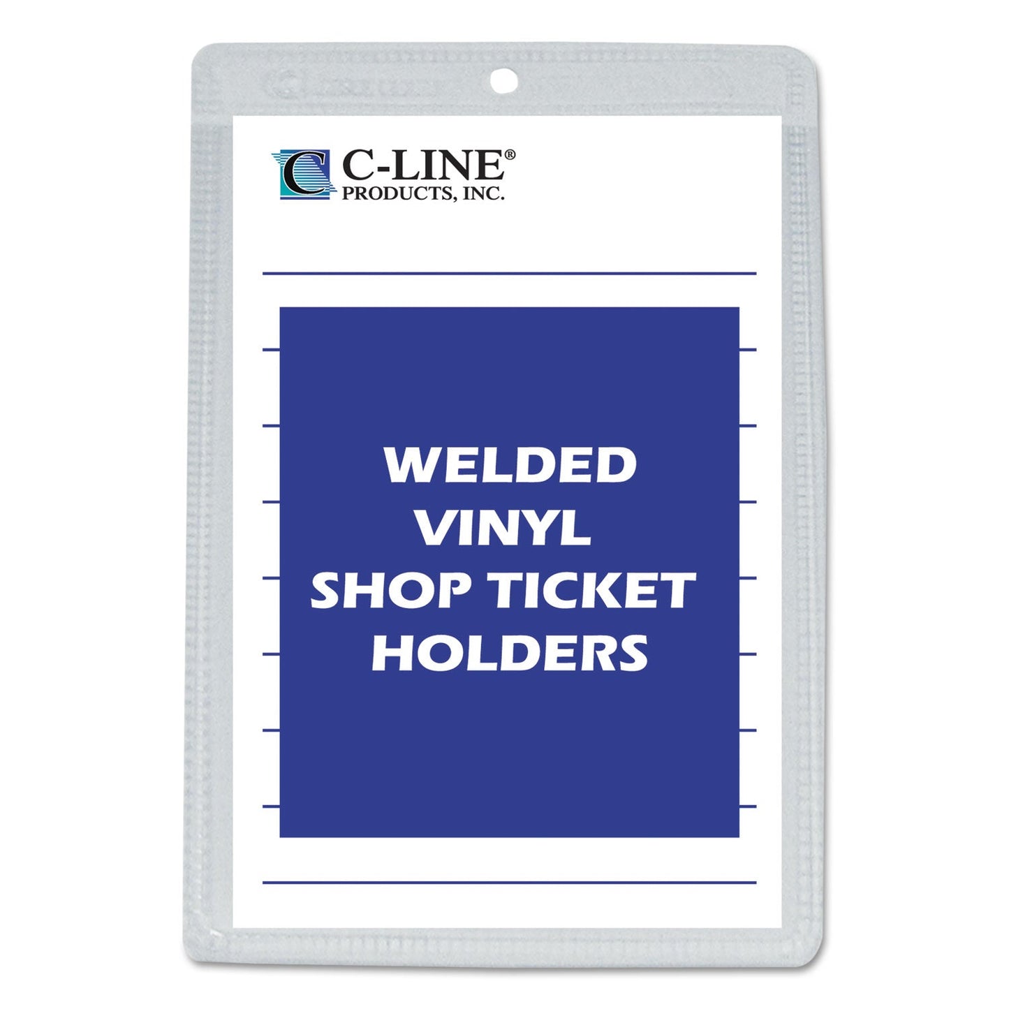 C-Line Clear Vinyl Shop Ticket Holders, Both Sides Clear, 25 Sheets, 5 x 8, 50/Box