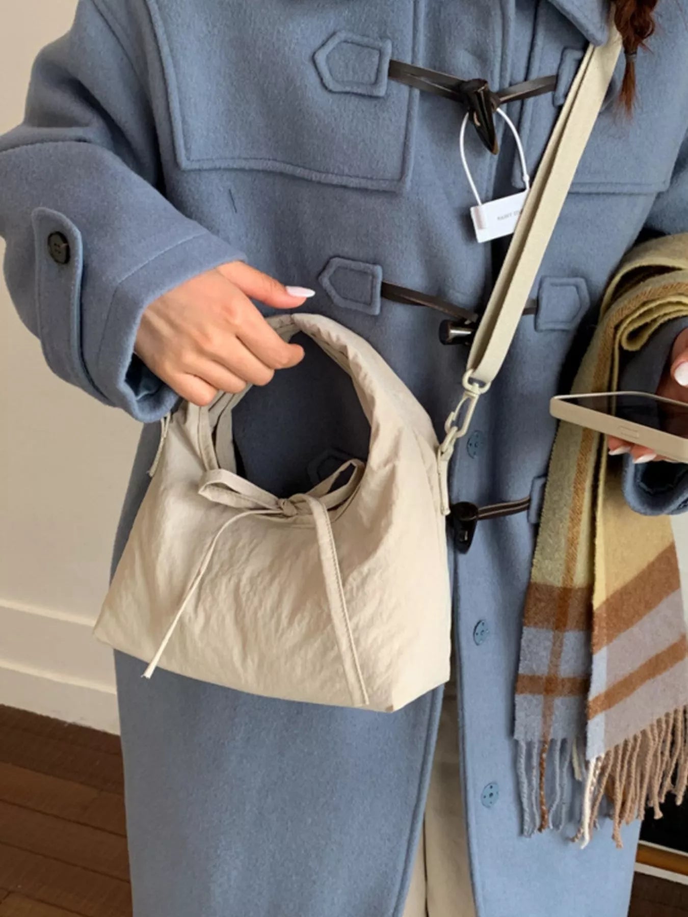 Casual Lightweight Solid Color Crossbody Bag