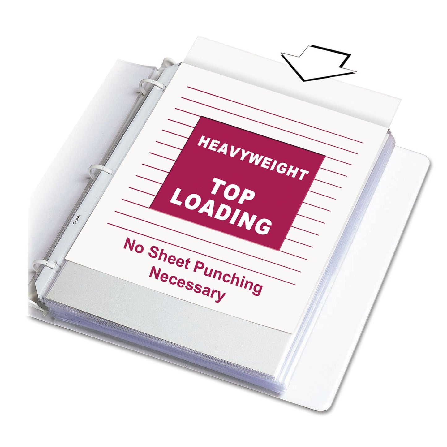 C-Line Heavyweight Polypropylene Sheet Protectors, Clear, 2", 11 x 8.5, 200/Box