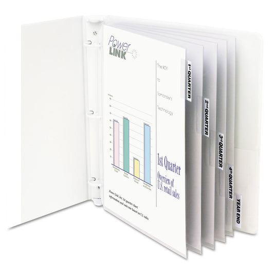 C-Line Sheet Protectors with Index Tabs, Heavy, Clear Tabs, 2", 11 x 8.5, 5/Set