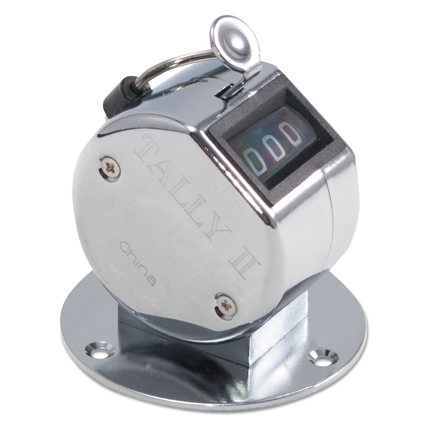 Bates Tally II Desk Model Tally Counter, Registers 0-9999, Chrome
