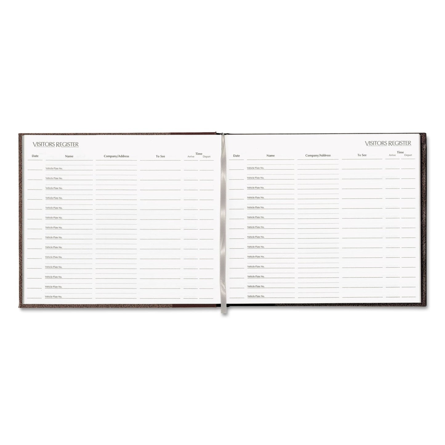 National Hardcover Visitor Register Book, Burgundy Cover, 9.78 x 8.5 Sheets, 128 Sheets/Book