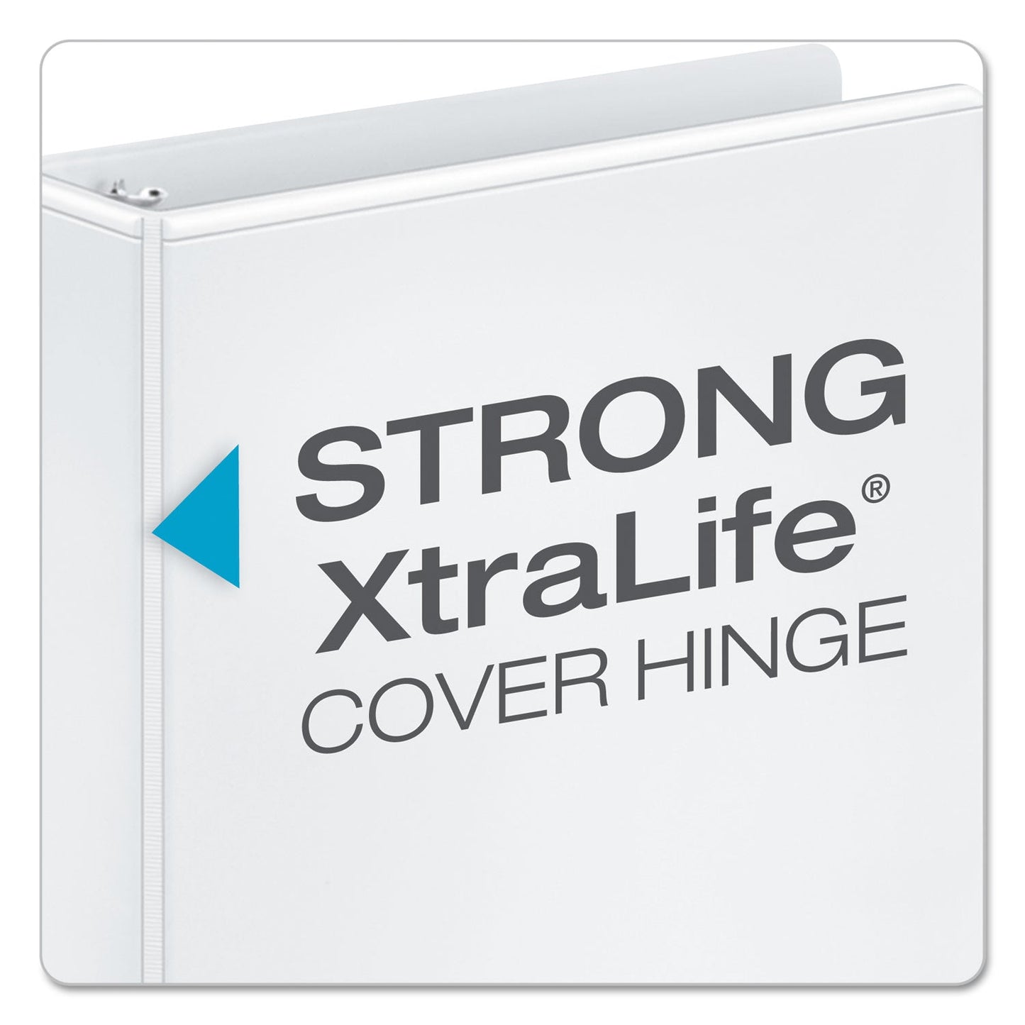 Cardinal Performer ClearVue Slant-D Ring Binder, 3 Rings, 2" Capacity, 11 x 8.5, White