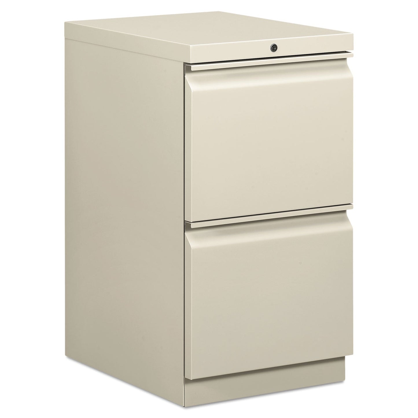 HON Brigade Mobile Pedestal, Left or Right, 2 Letter-Size File Drawers, Light Gray, 15" x 19.88" x 28"