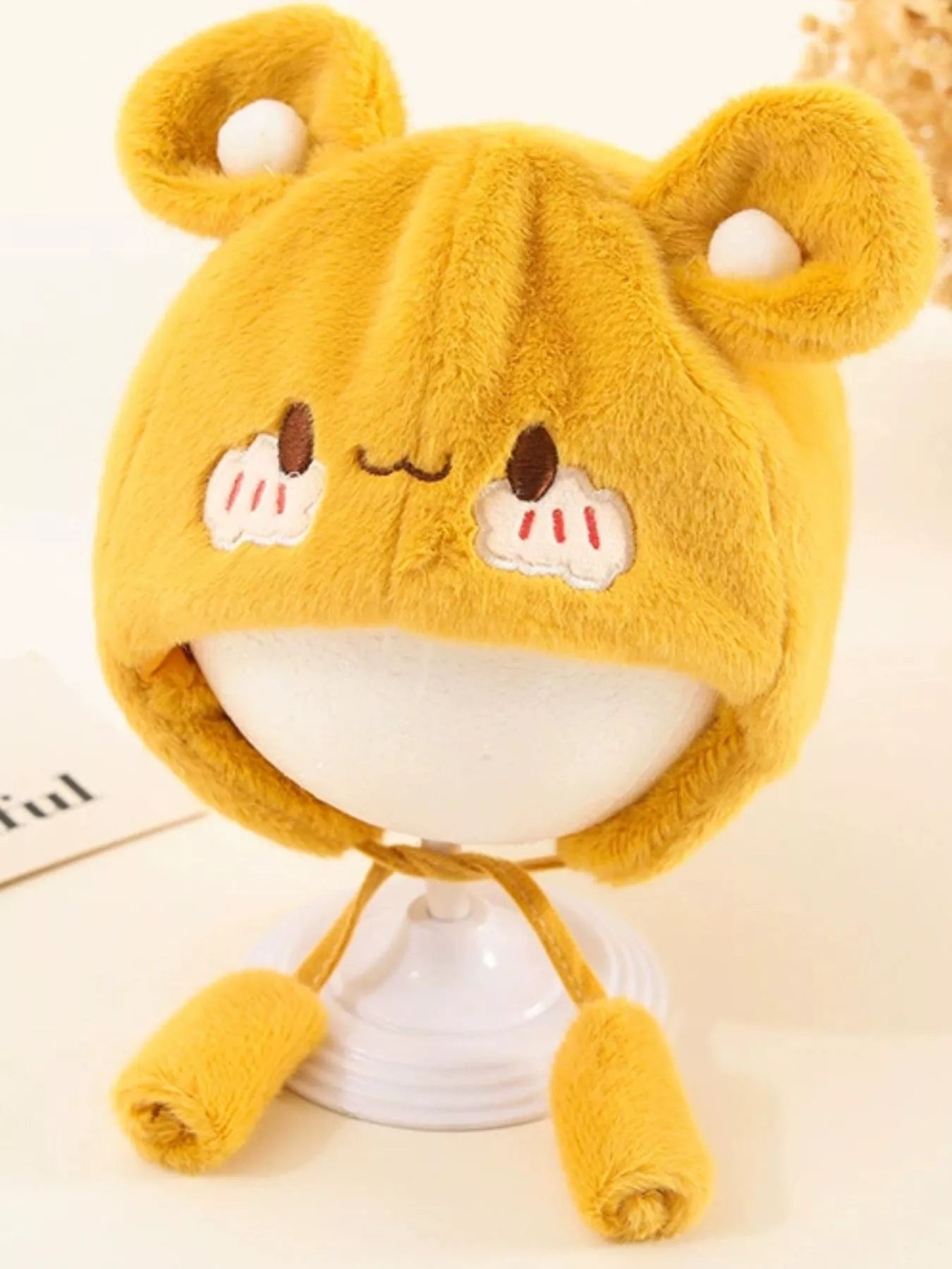 Children's Cute Bear Ear Plush Hat