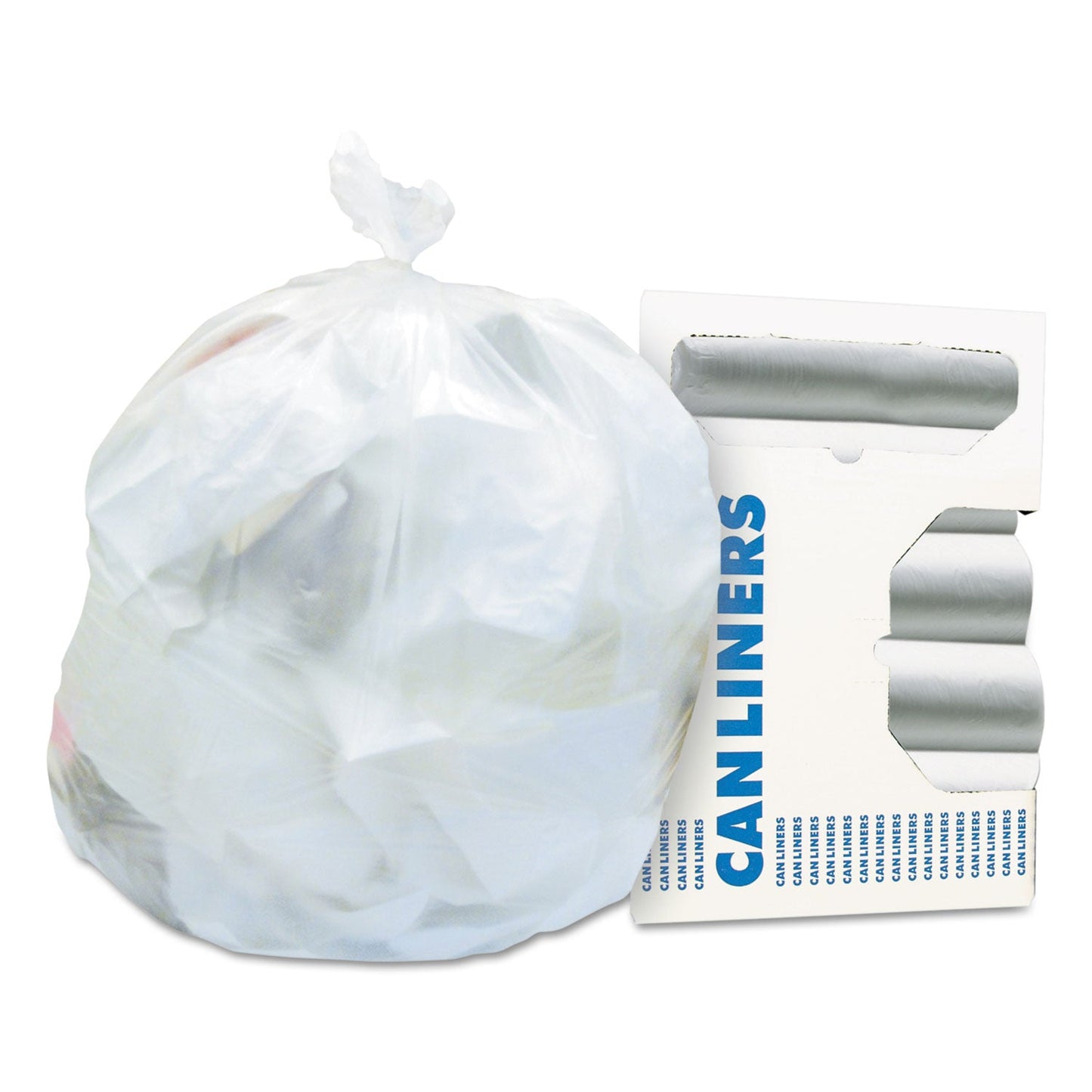 Heritage High-Density Waste Can Liners, 30 gal, 10 microns, 30" x 37", Natural, 500/Carton