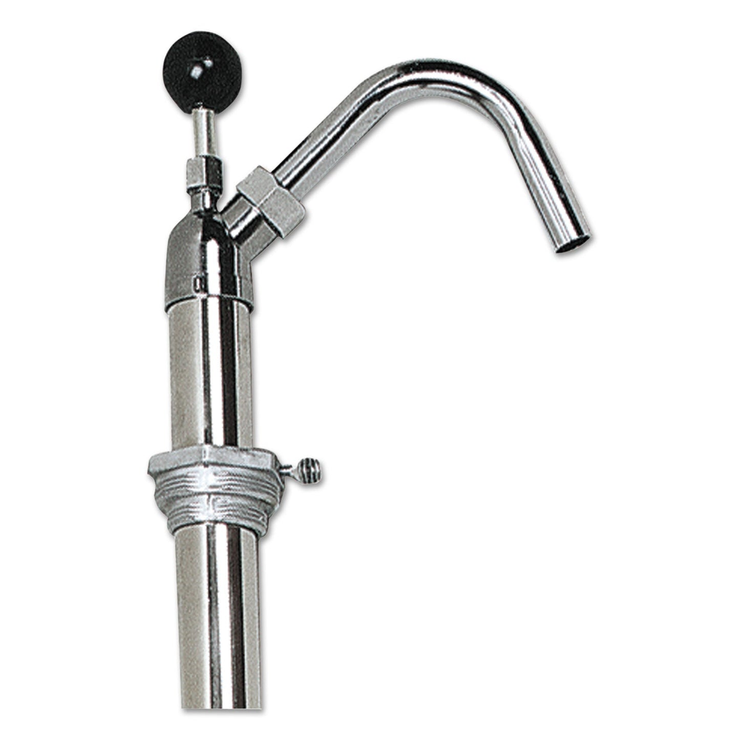 Boardwalk Bottle Pump, 22 oz/Pump, Steel, 42.5" Tall, Chrome, 6/Carton