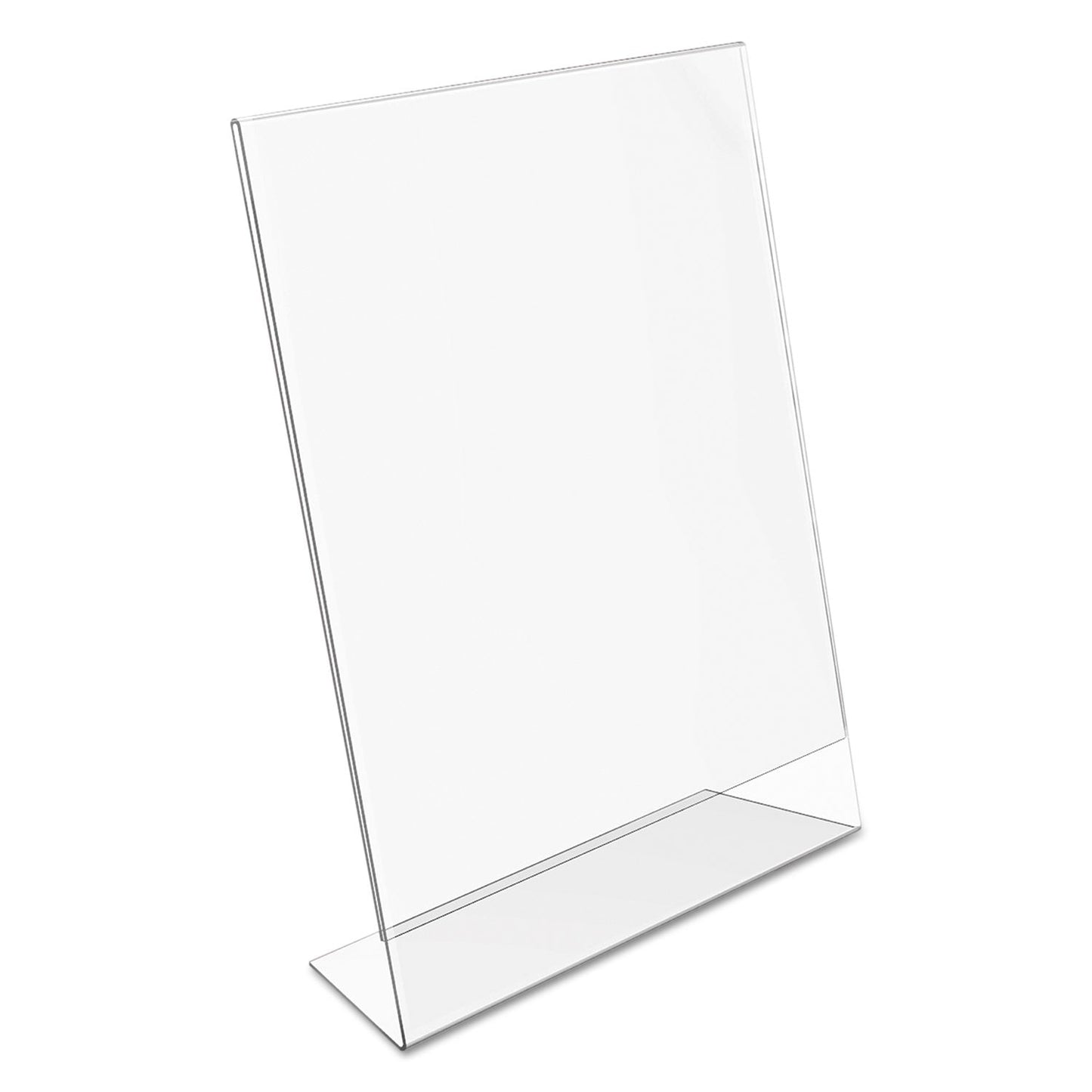 deflecto Classic Image Slanted Sign Holder, Portrait, 8.5 x 11 Insert, Clear