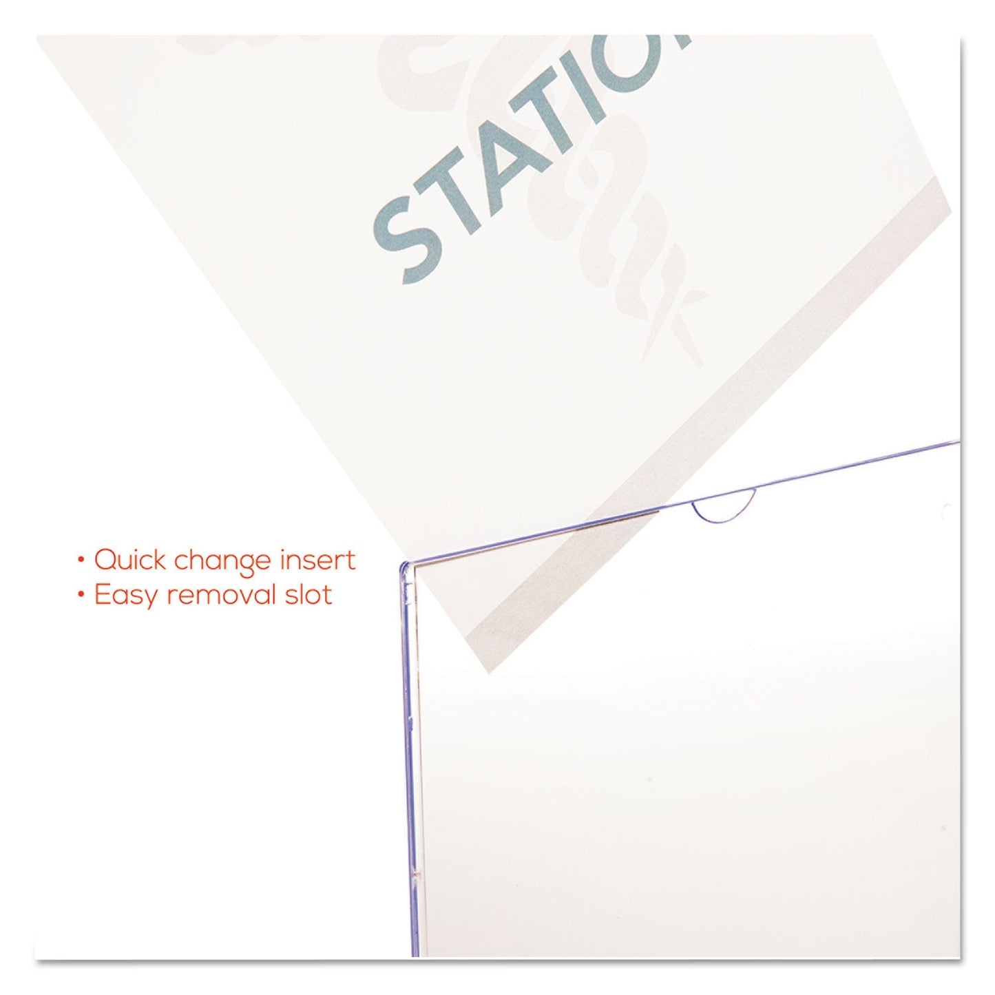 deflecto Superior Image Cubicle Sign Holder, 8.5 x 11 Insert, Clear
