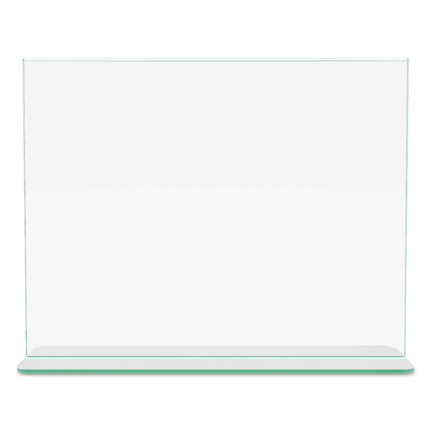 deflecto Superior Image Premium Green Edge Sign Holders, 11 x 8.5 Insert, Clear/Green