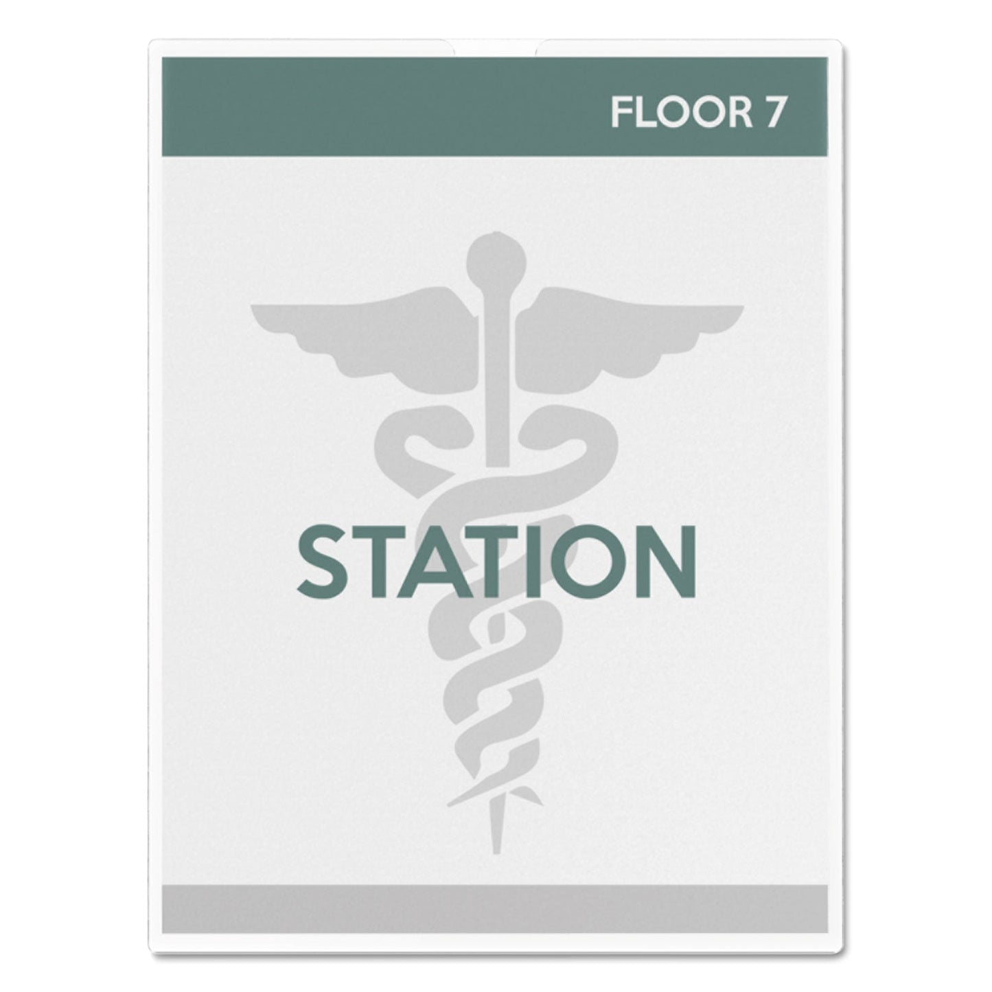 deflecto Superior Image Cubicle Sign Holder, 8.5 x 11 Insert, Clear