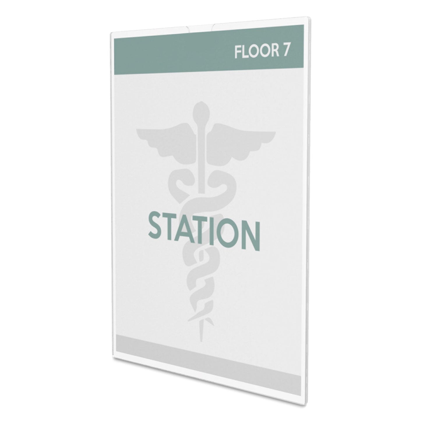 deflecto Superior Image Cubicle Sign Holder, 8.5 x 11 Insert, Clear
