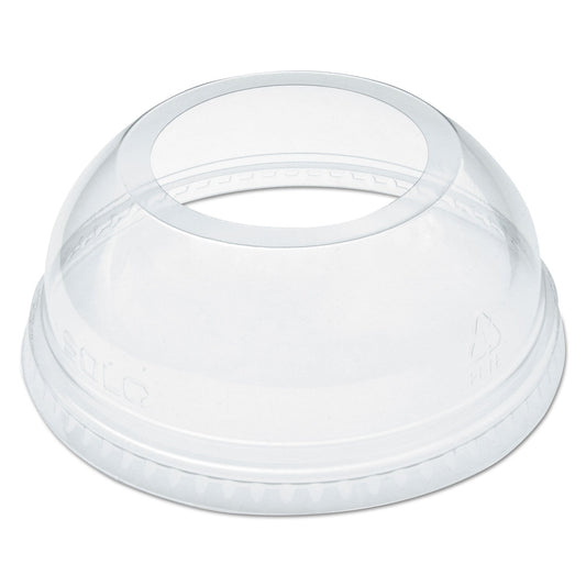 Dart Open-Top Dome Lid, Fits 16 oz to 24 oz Plastic Cups, Clear, 1.9" Dia Hole, 1,000/Carton