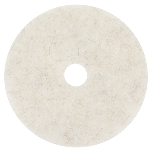 3M Ultra High-Speed Natural Blend Floor Burnishing Pads 3300, 20" Diameter, White, 5/Carton