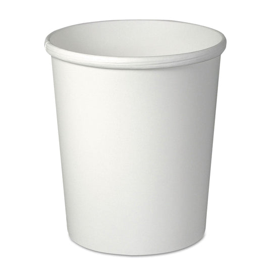 Dart Flexstyle Double Poly Paper Containers, 32 oz, White, Paper, 25/Pack, 20 Packs/Carton