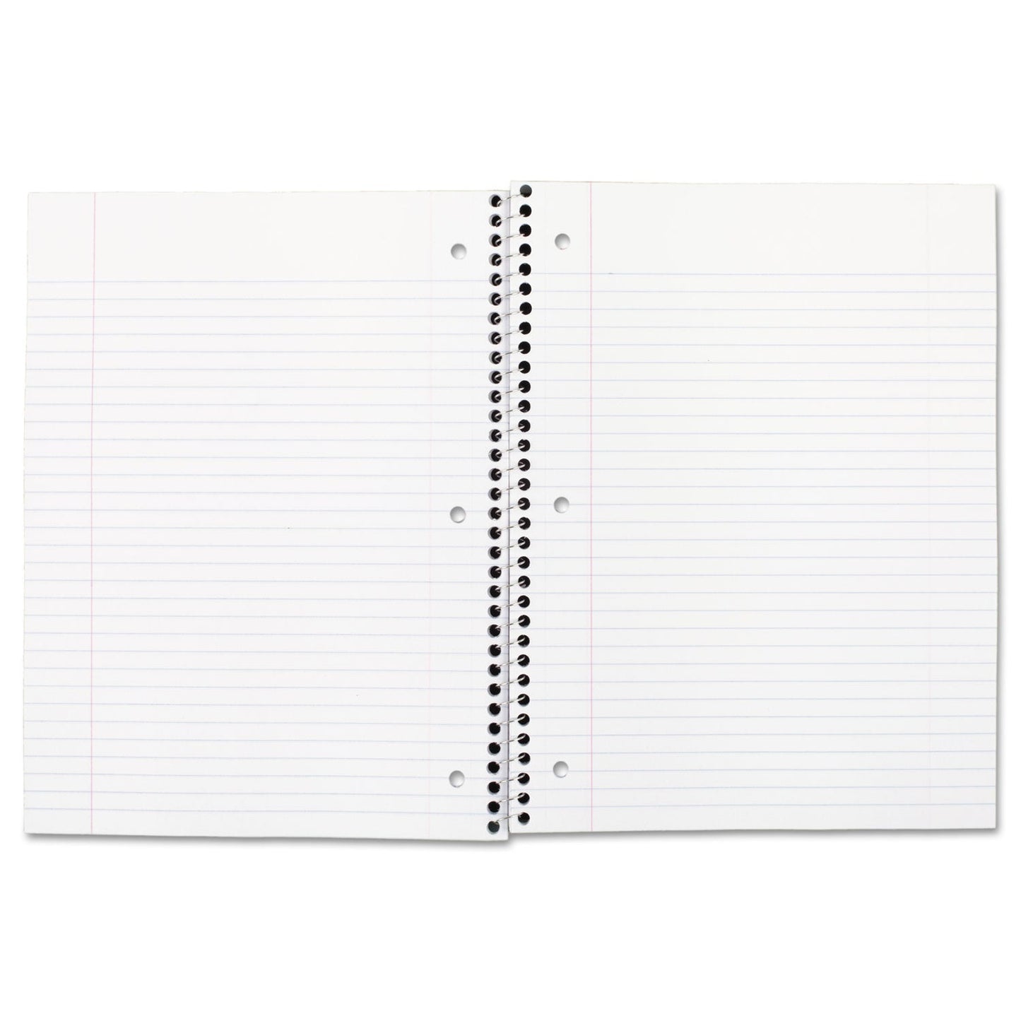 Mead Spiral Notebook, 3-Hole Punched, 1 Subject, Medium/College Rule, Randomly Assorted Covers, 10.5 x 7.5, 70 Sheets