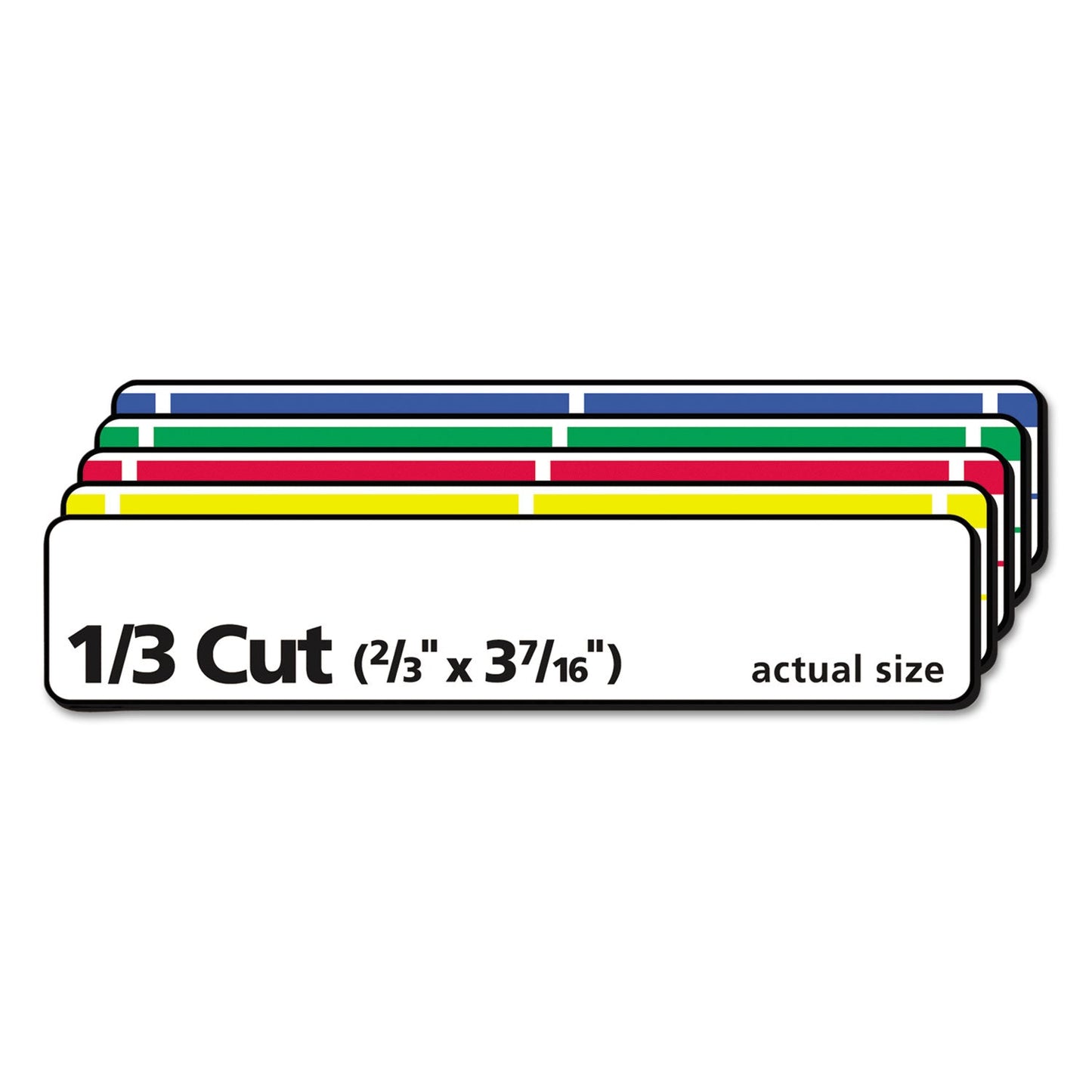 Avery Permanent TrueBlock File Folder Labels with Sure Feed Technology, 0.66 x 3.44, White, 30/Sheet, 25 Sheets/Pack