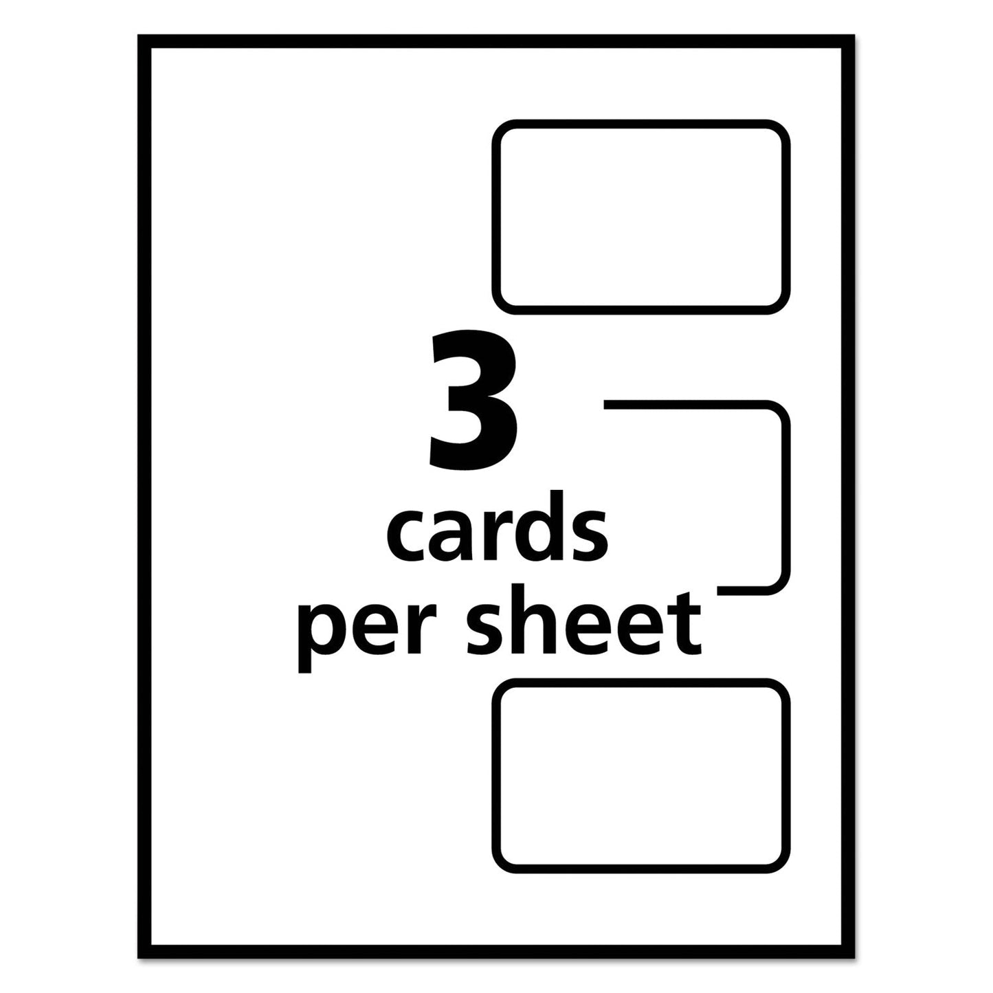 Avery Laminated Laser/Inkjet ID Cards, 2 1/4 x 3 1/2, White, 30/Box