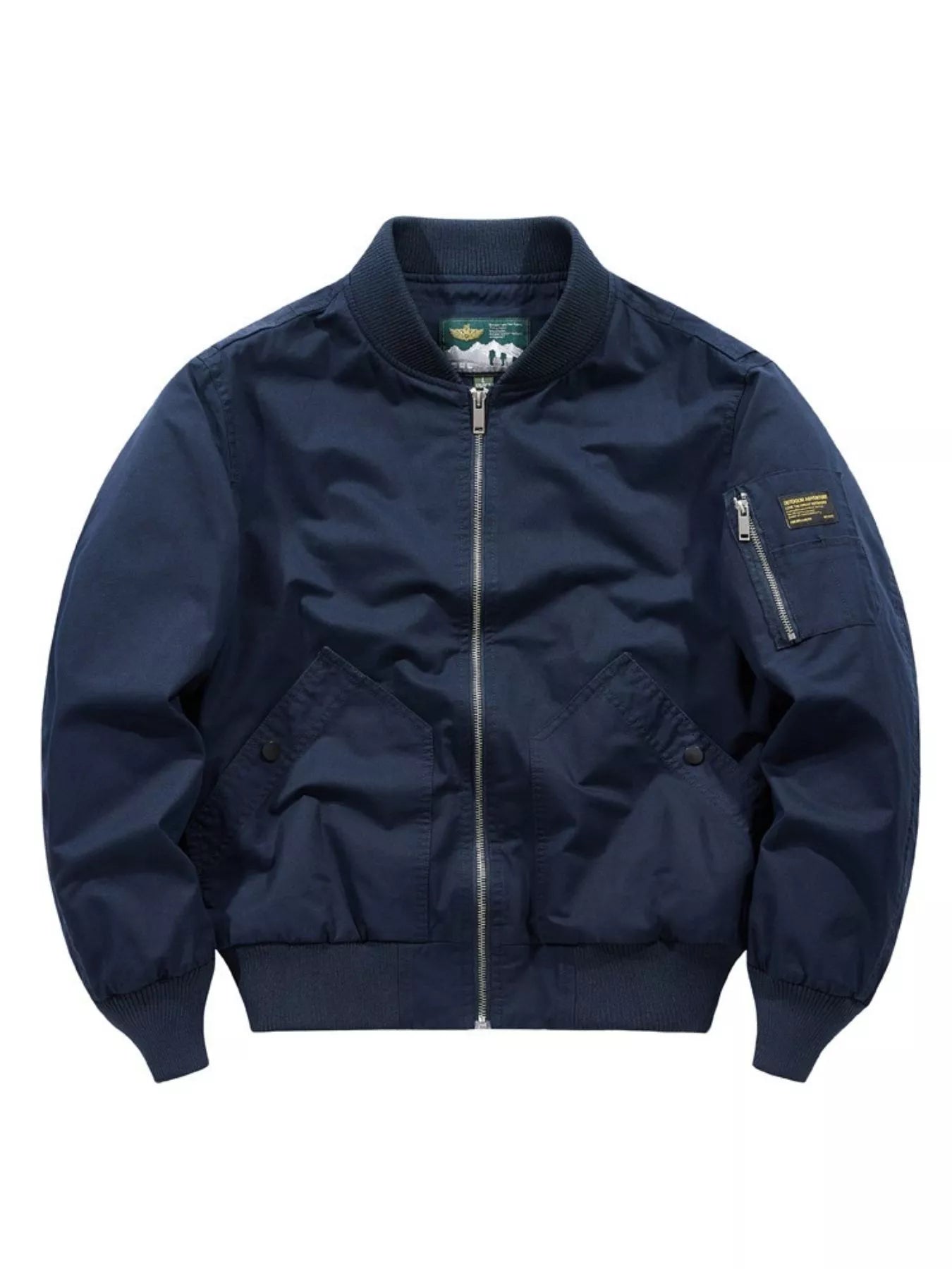 Men's Plus Size Classic Zip Up Bomber Jacket