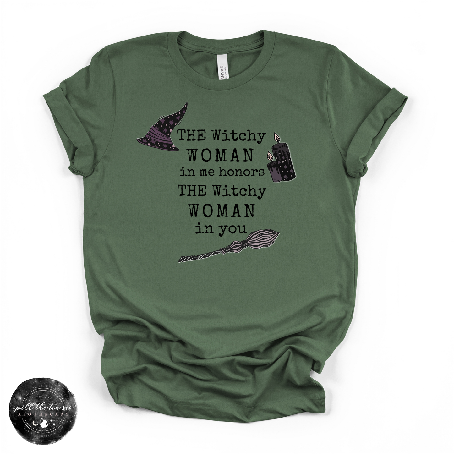 The Witchy Woman in Me Black Tee | Witchy Graphic T-Shirt