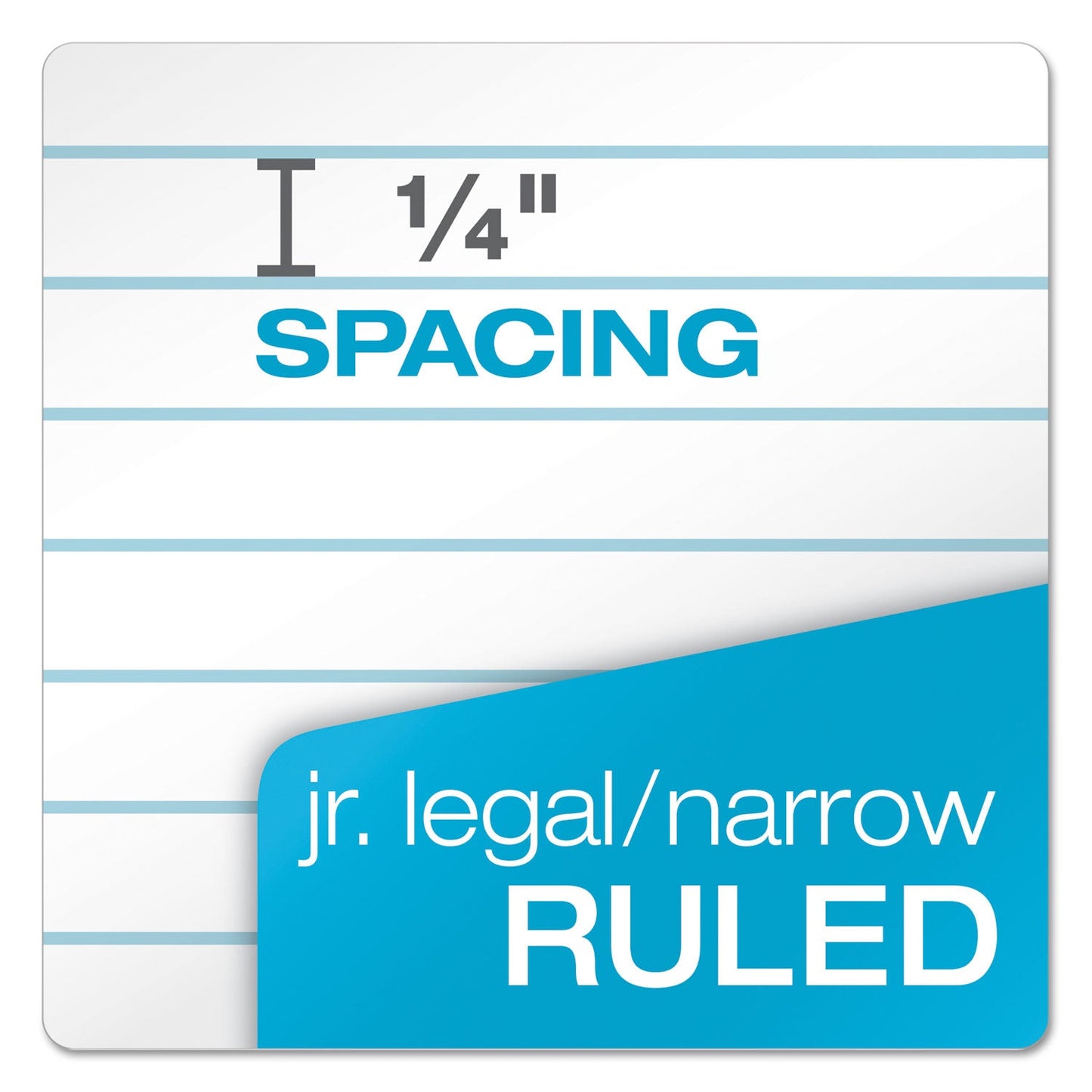 TOPS Docket Gold Ruled Perforated Pads, Narrow Rule, 50 White 5 x 8 Sheets, 12/Pack