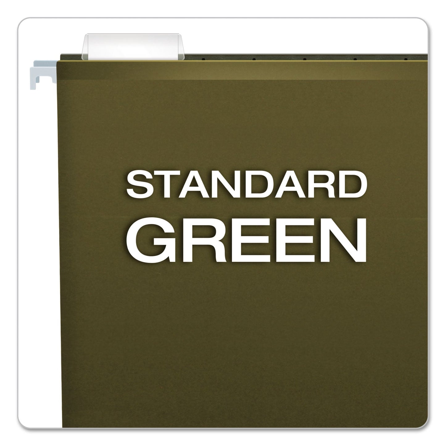 Pendaflex Extra Capacity Reinforced Hanging File Folders with Box Bottom, 1" Capacity, Letter Size, 1/5-Cut Tabs, Green, 25/Box