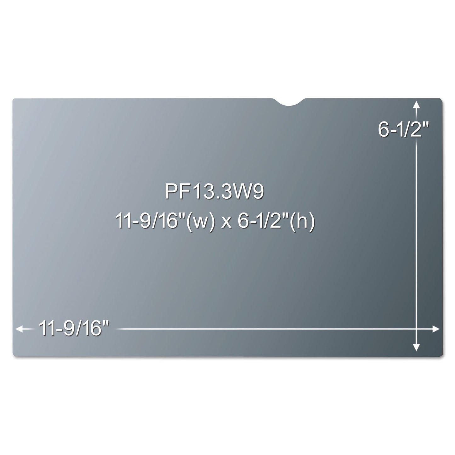 3M Frameless Blackout Privacy Filter for 13.3" Widescreen Laptop, 16:9 Aspect Ratio