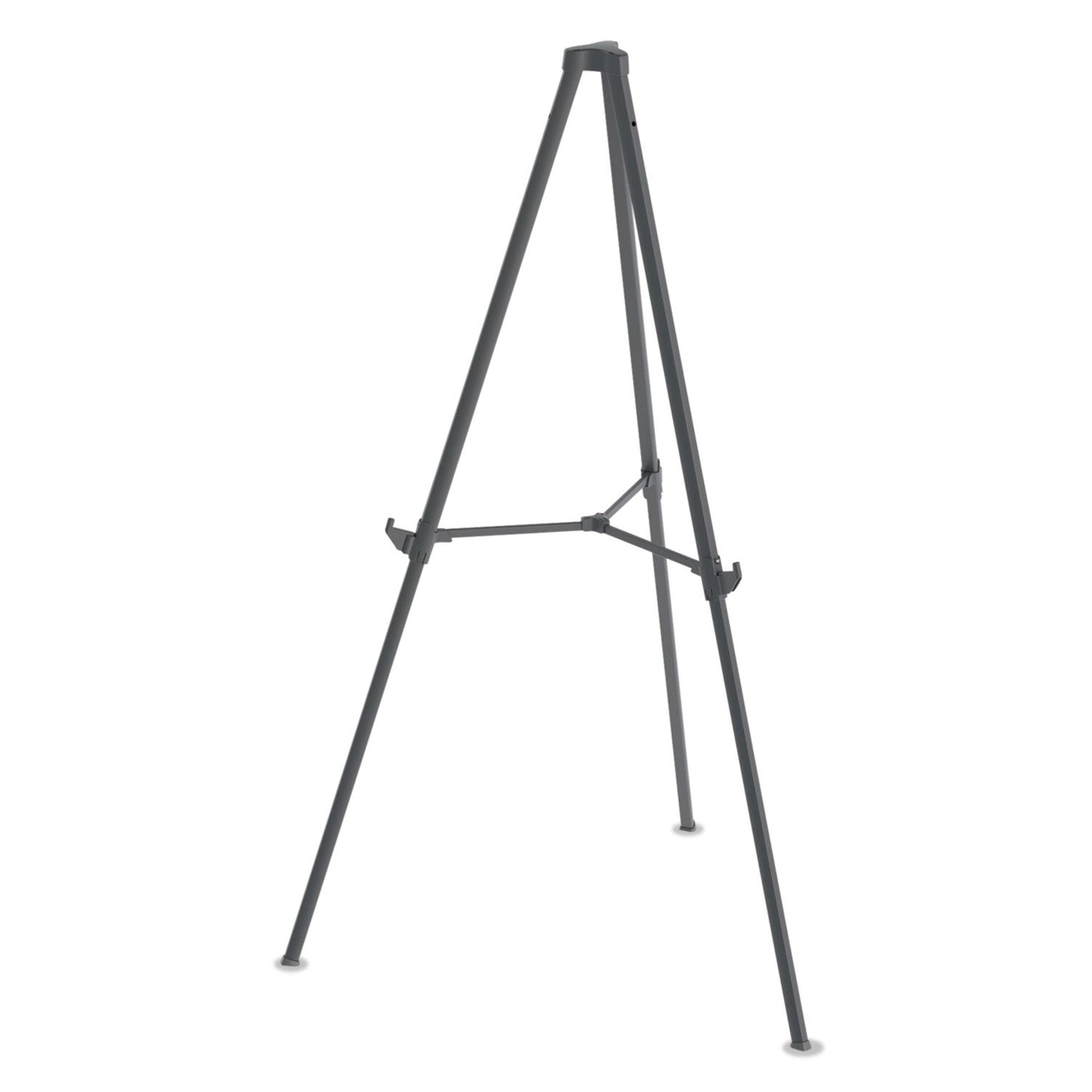 MasterVision Quantum Heavy Duty Display Easel, 35.62" to 61.22" High, Plastic, Black