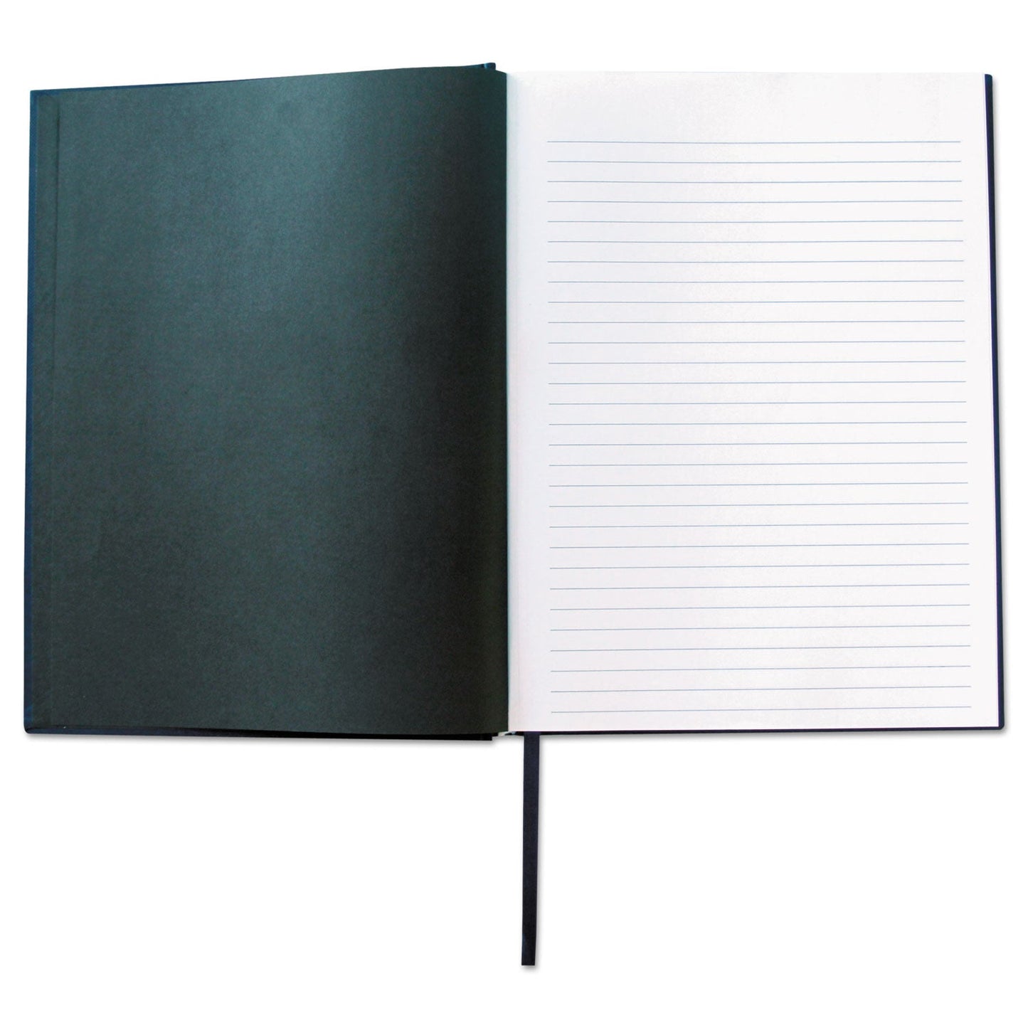 Universal Casebound Hardcover Notebook, 1 Subject, Wide/Legal Rule, Dark Blue Cover, 10.25 x 7.63, 150 Sheets