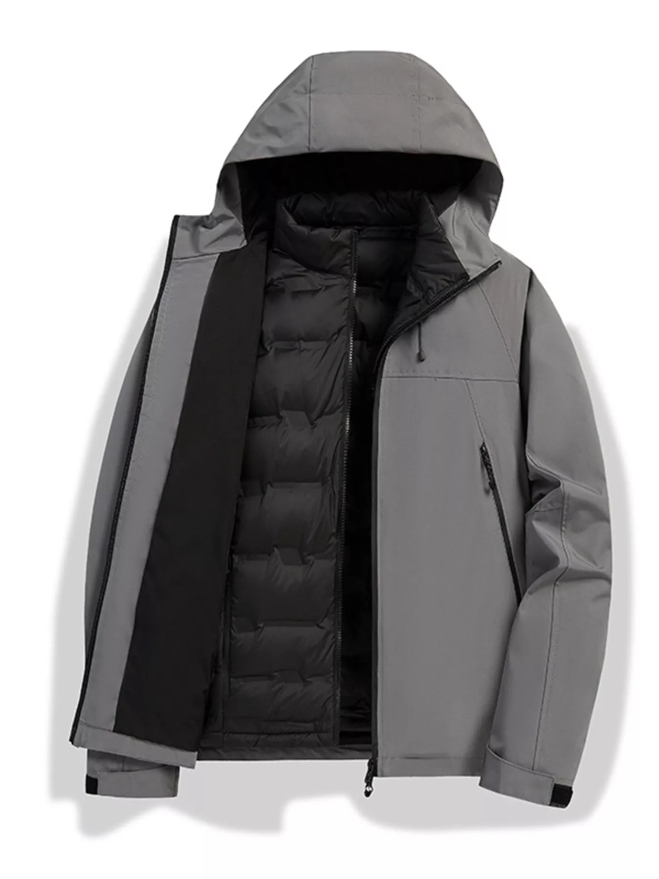 Men's Full Size Zip Up Outdoor Jacket Plus Size