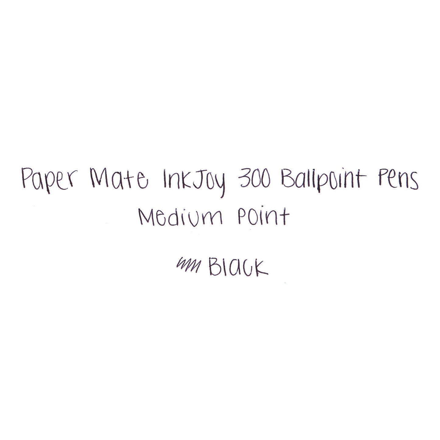 Paper Mate InkJoy 300 RT Ballpoint Pen, Refillable, Retractable, Medium 1 mm, Black Ink, Black Barrel, Dozen