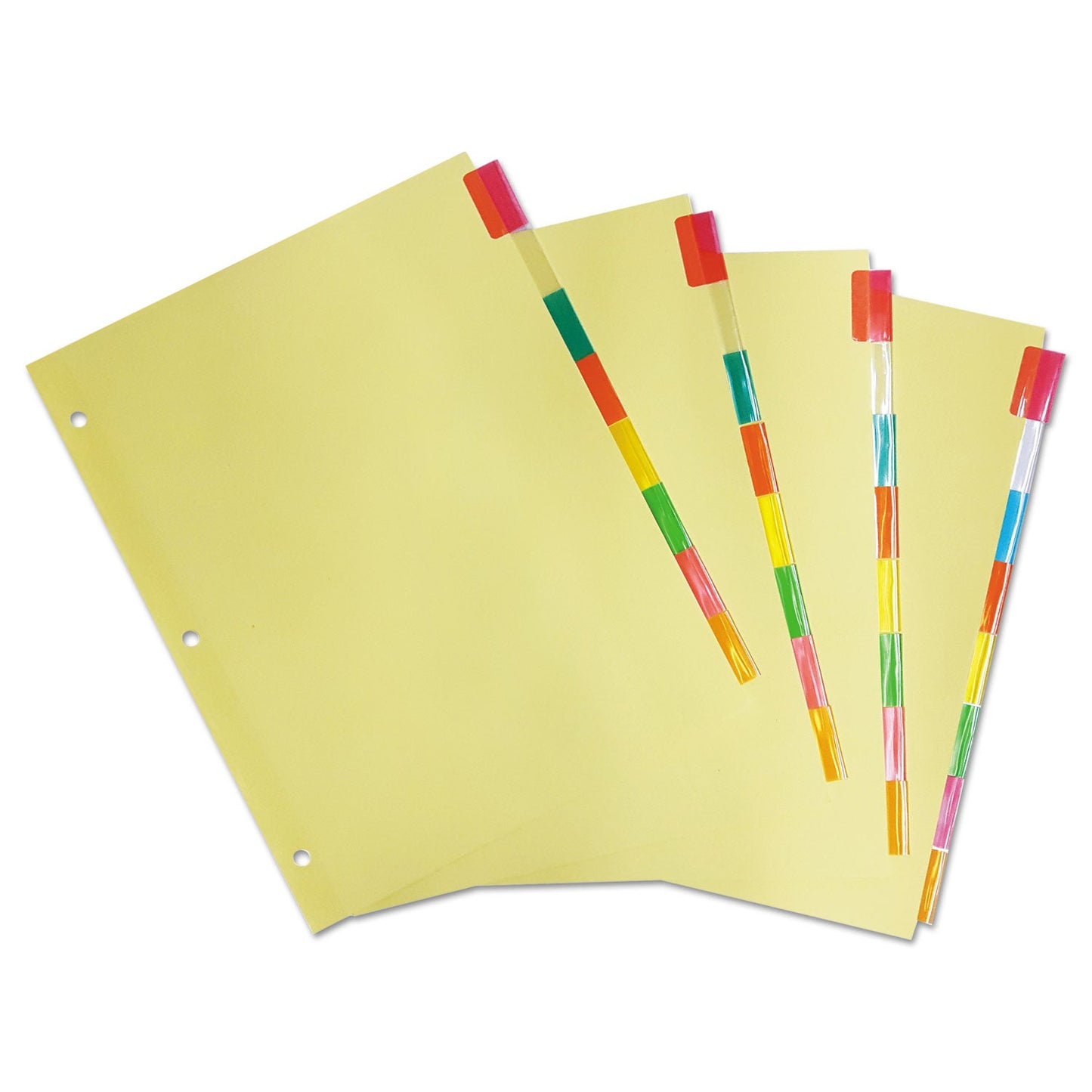 Universal Insertable Tab Index, 8-Tab, 11 x 8.5, Buff, Assorted Tabs, 24 Sets