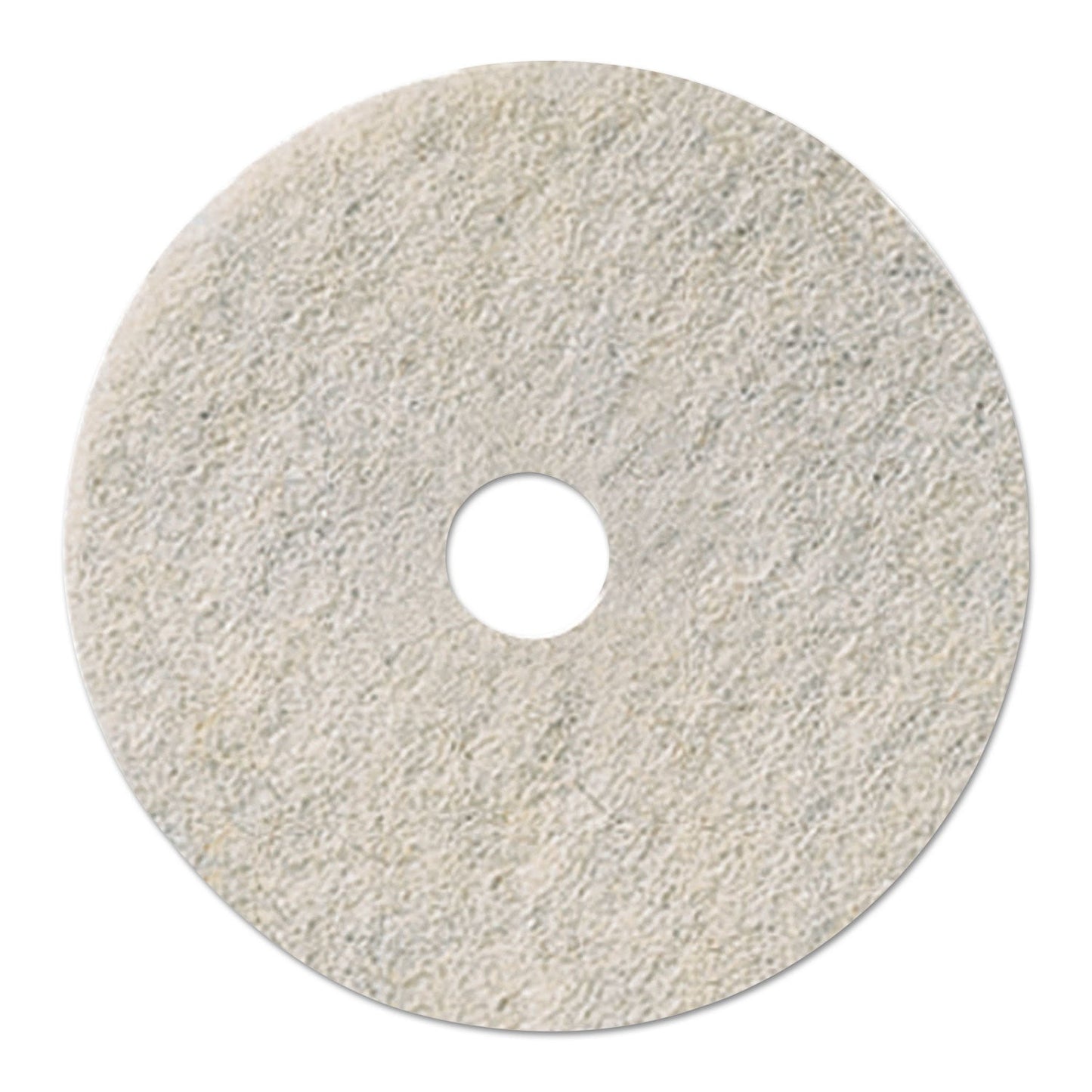 Boardwalk Natural Burnishing Floor Pads, 17" Diameter, White, 5/Carton