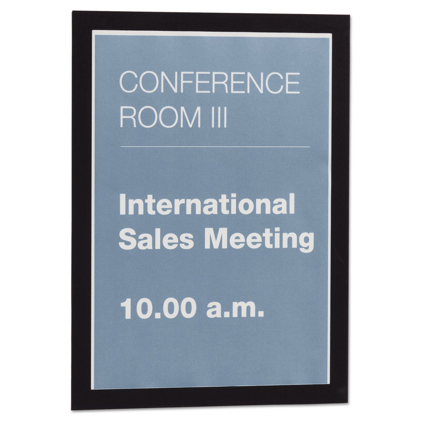 Durable DURAFRAME Sign Holder, 8.5 x 11, Black Frame, 2/Pack