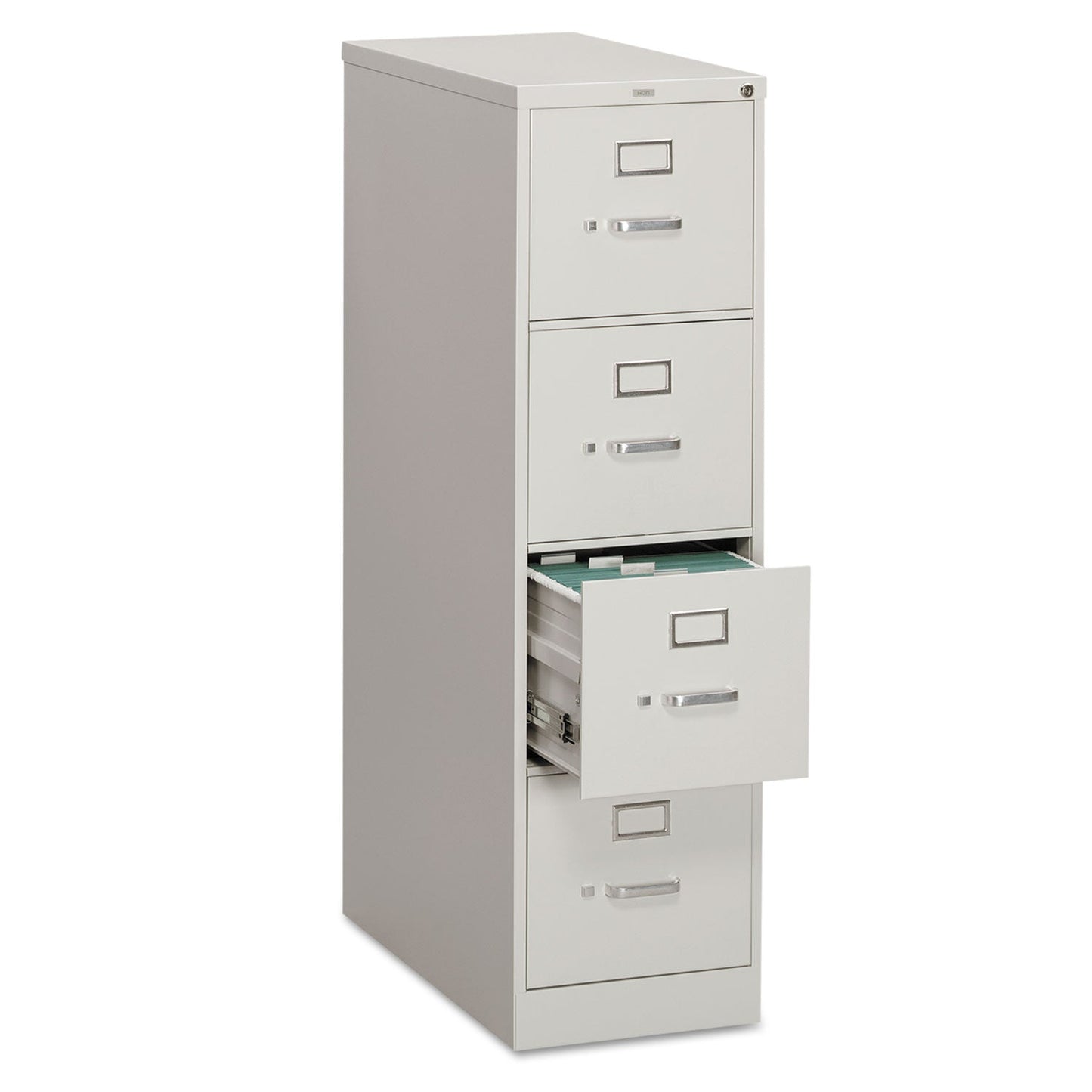 HON 310 Series Vertical File, 4 Letter-Size File Drawers, Light Gray, 15" x 26.5" x 52"
