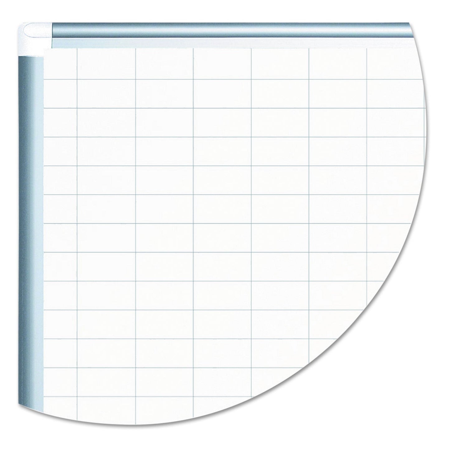 MasterVision Grid Planning Board, 48 x 36, 2 x 3 Grid, White/Silver