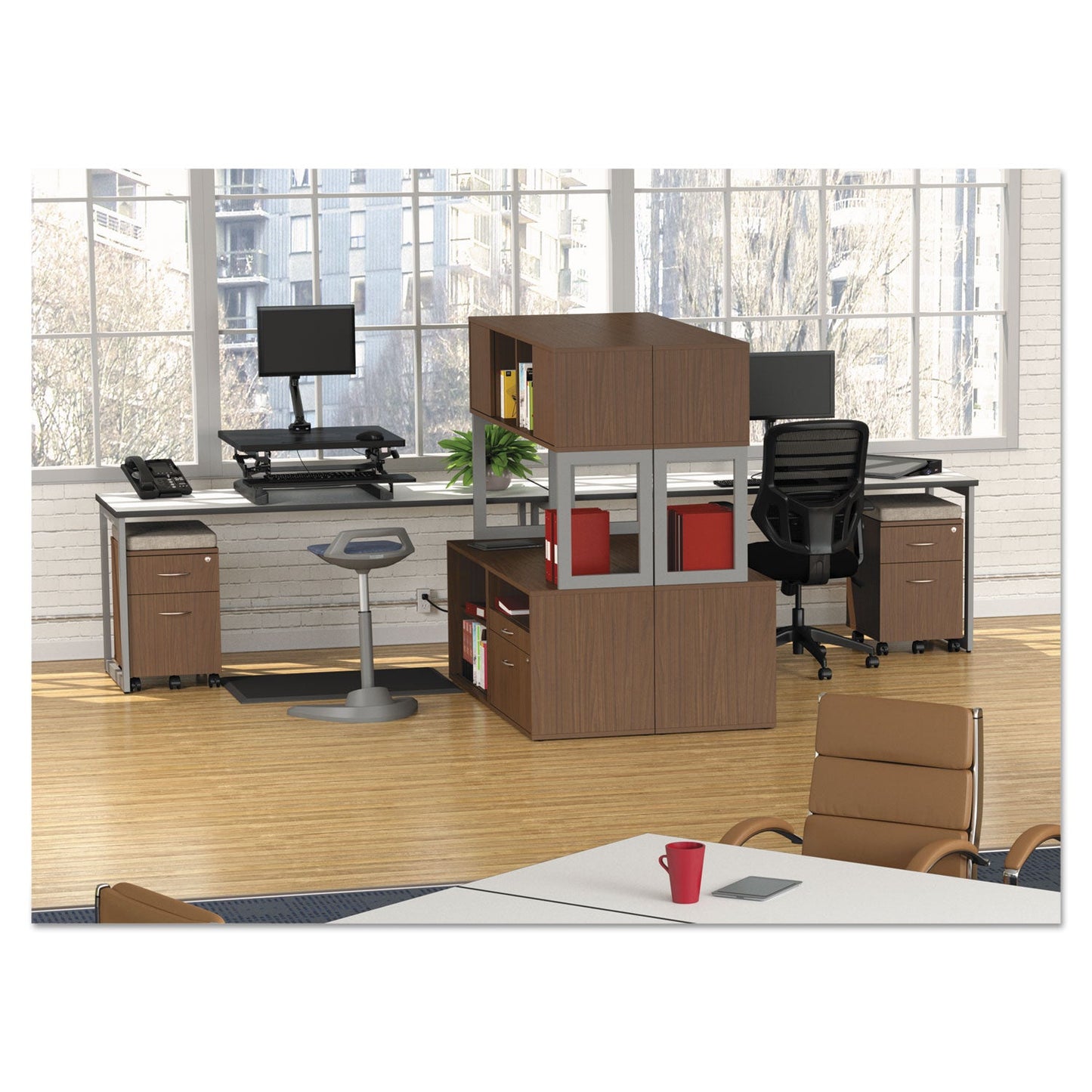 Alera Reversible Laminate Table Top, Rectangular, 71.5w x 23.63d, White/Gray