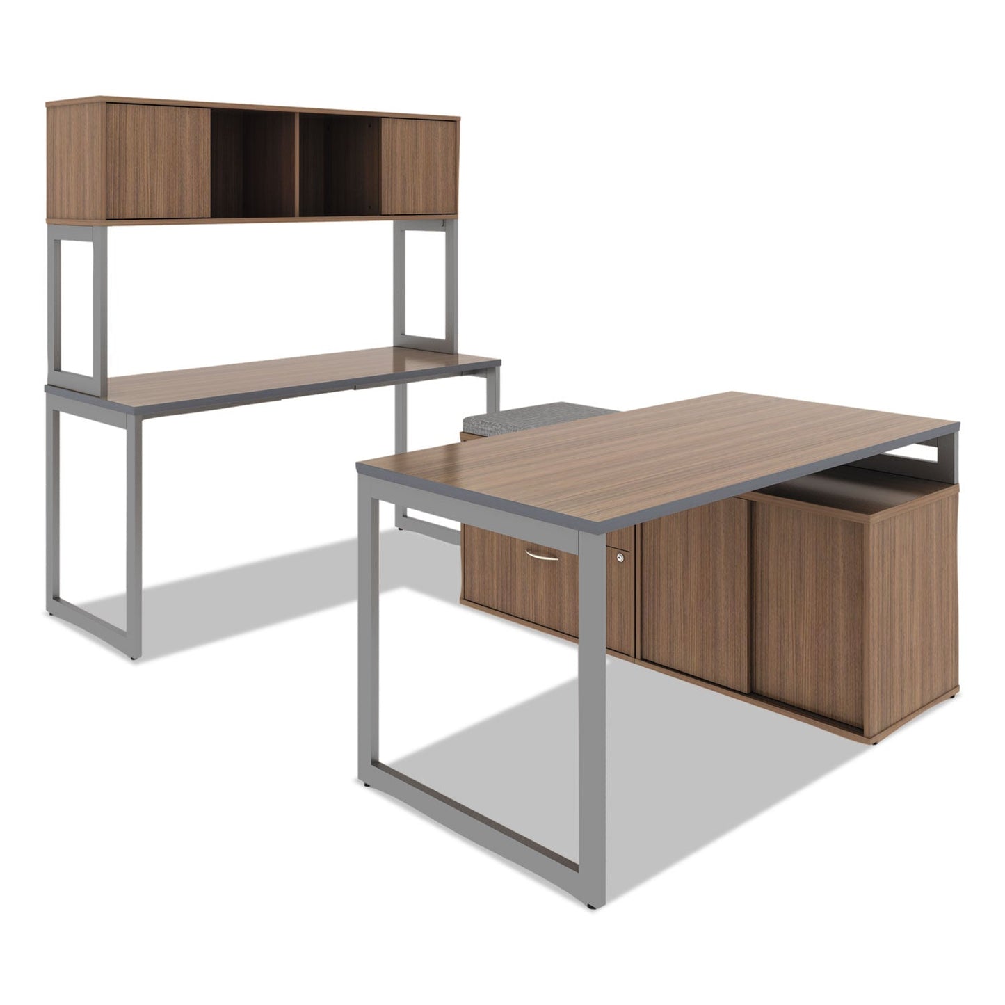 Alera Reversible Laminate Table Top, Rectangular, 59.38w x 23.63d, Espresso/Walnut