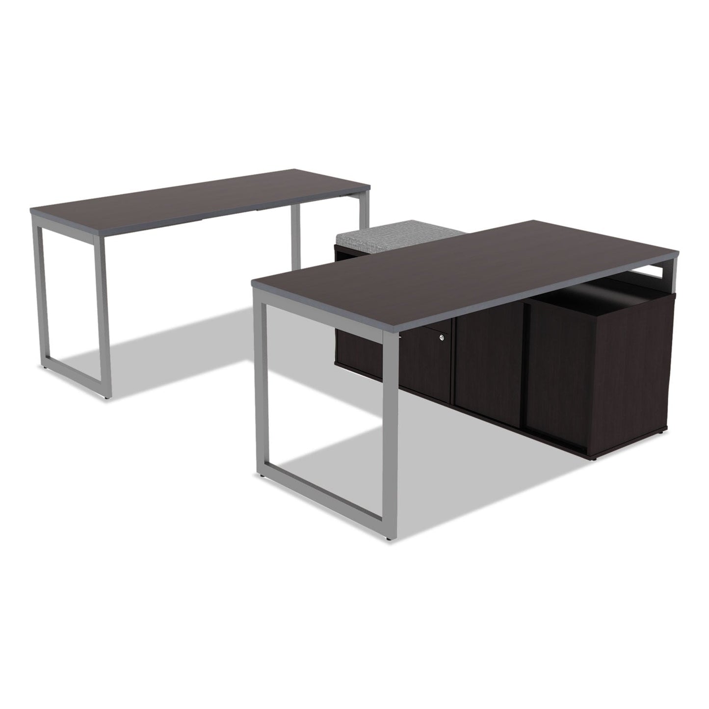 Alera Reversible Laminate Table Top, Rectangular, 59.38w x 29.5d, Espresso/Walnut