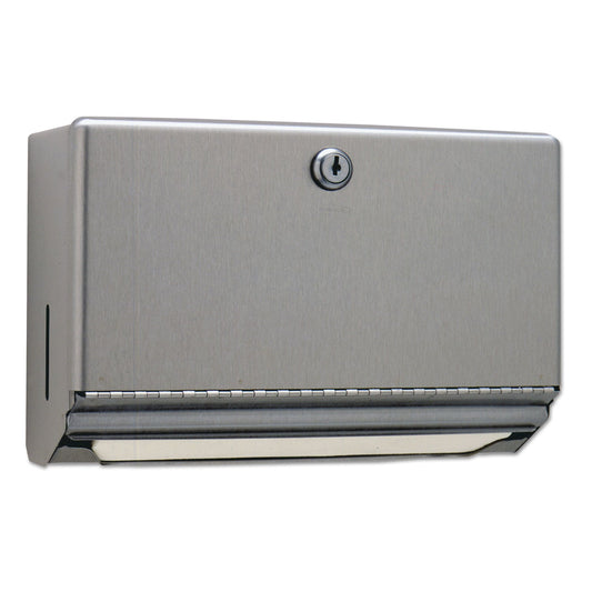 Bobrick Surface-Mounted Paper Towel Dispenser, 10.75 x 4 x 7.06, Stainless Steel