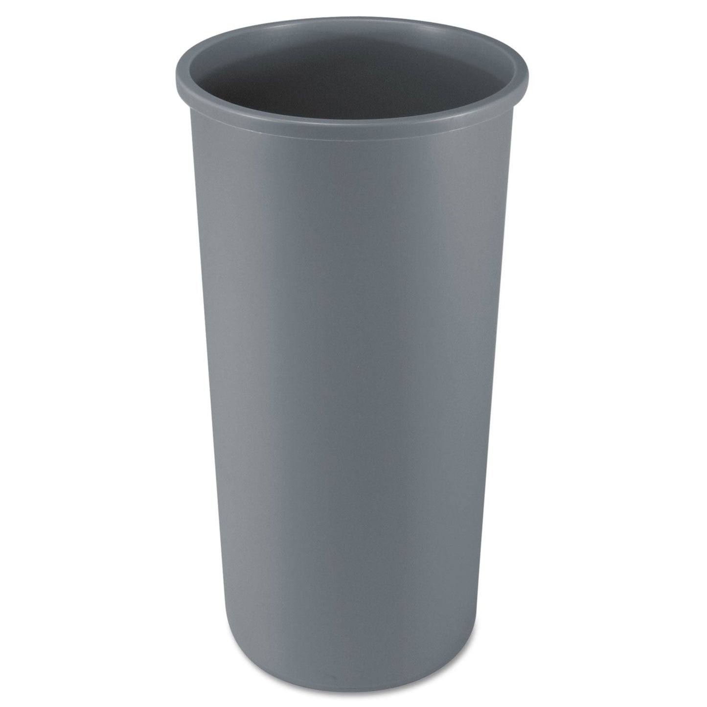 Rubbermaid Untouchable Waste Container, Round, Plastic, 22 gal, Gray