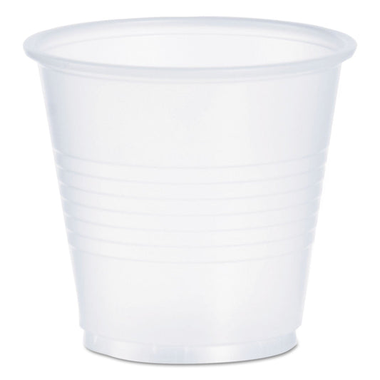 Dart High-Impact Polystyrene Cold Cups, 3.5 oz, Translucent, 100/Pack