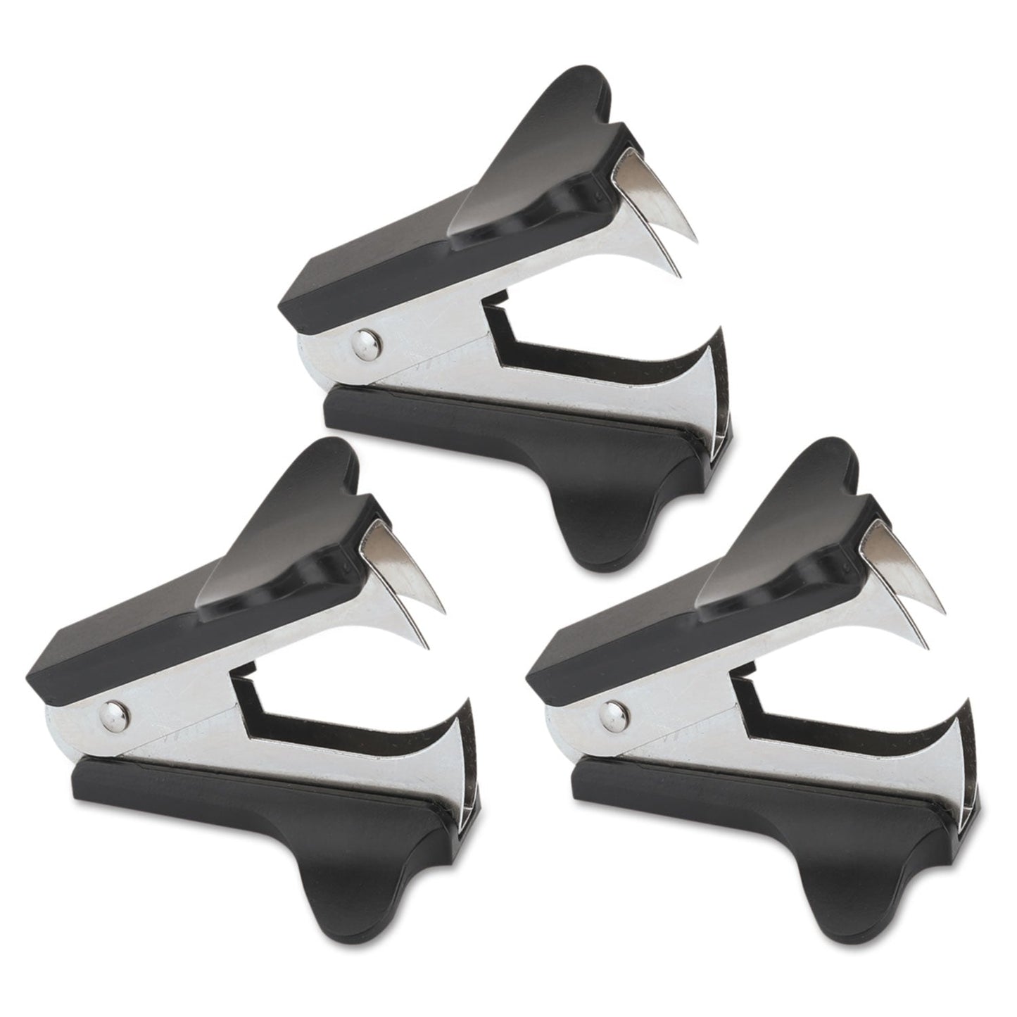 Universal Jaw Style Staple Remover, Black, 3/Pack