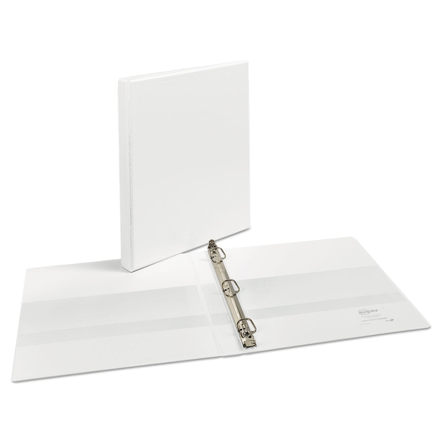 Avery Heavy-Duty Non Stick View Binder with DuraHinge and Slant Rings, 3 Rings, 0.5" Capacity, 11 x 8.5, White, (5234)